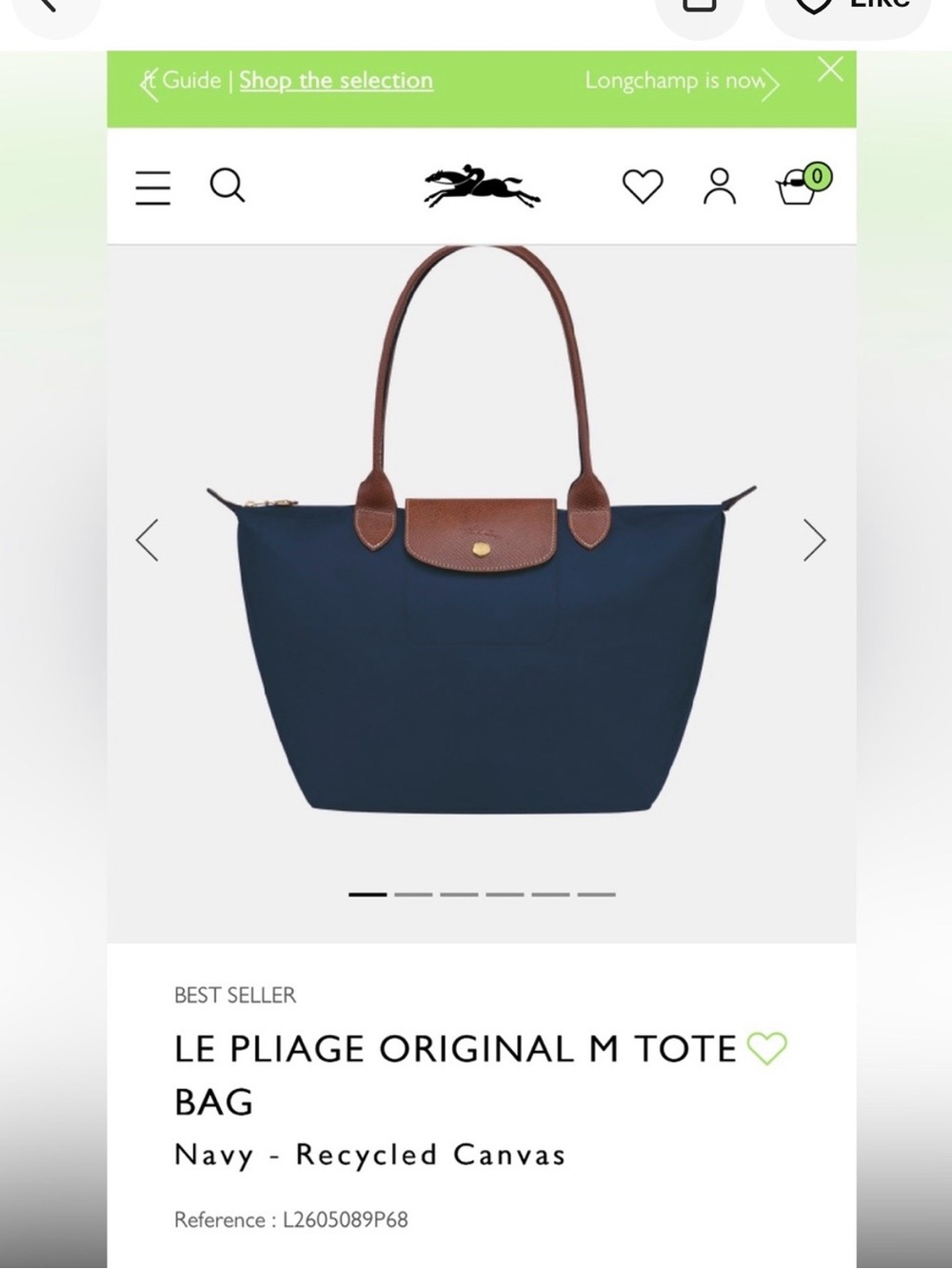 Longchamp Foldable Portable Bag Tote ✨NEW ✨NWT Le Pilage Navy ✨